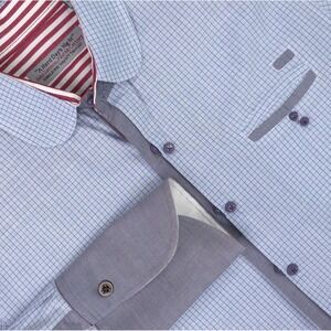 John Lennon Shirt Mens Large Blue A Hard Days Night Paul McCartney Button Up